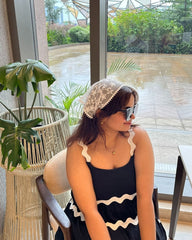 Black Lace Work A Line Western Dress